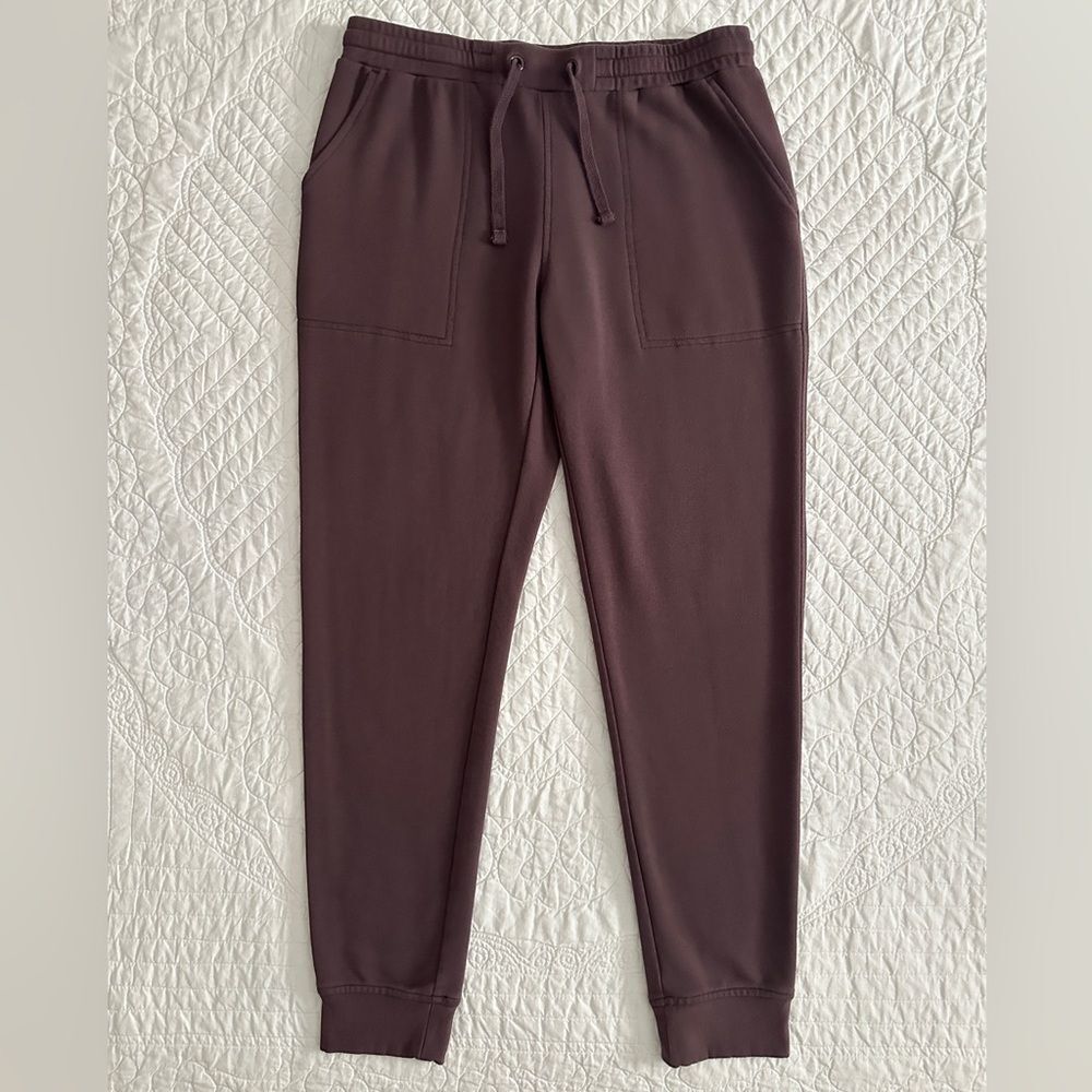 Quince Women’s SuperSoft Fleece Joggers Sweatpants Dried Fig Small - Picture 10 of 11